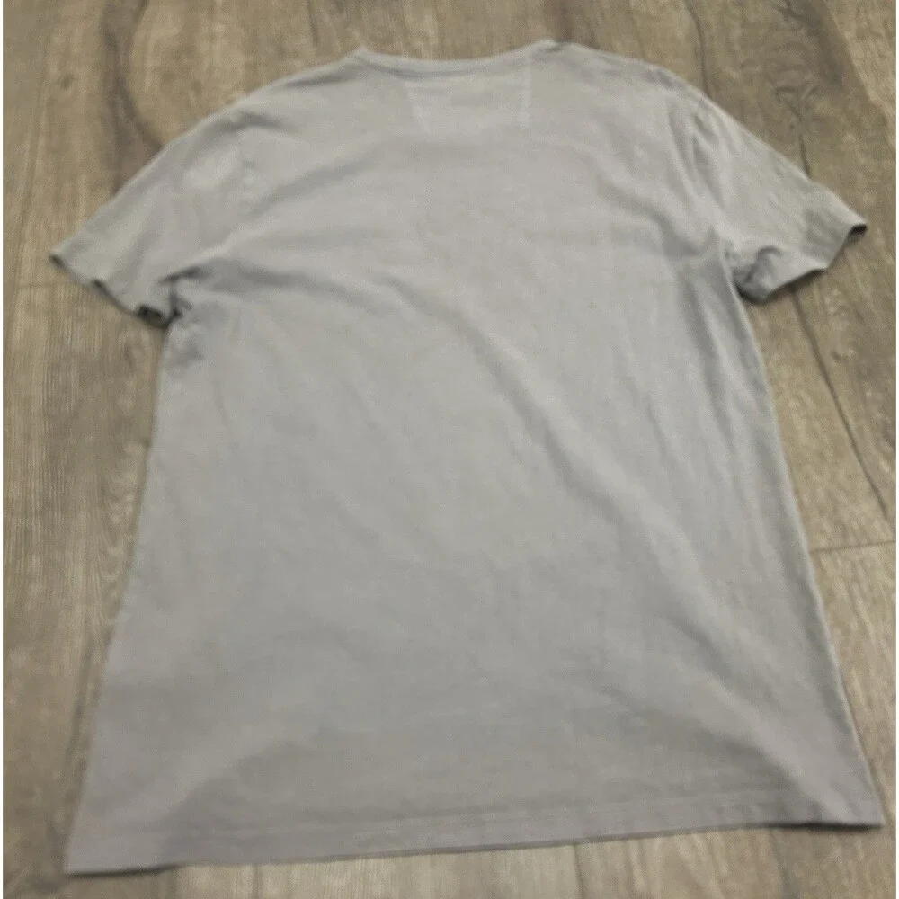 Banana Republic T Shirt Men's Medium Gray Garment Dye Pocket Short Sleeve Tee